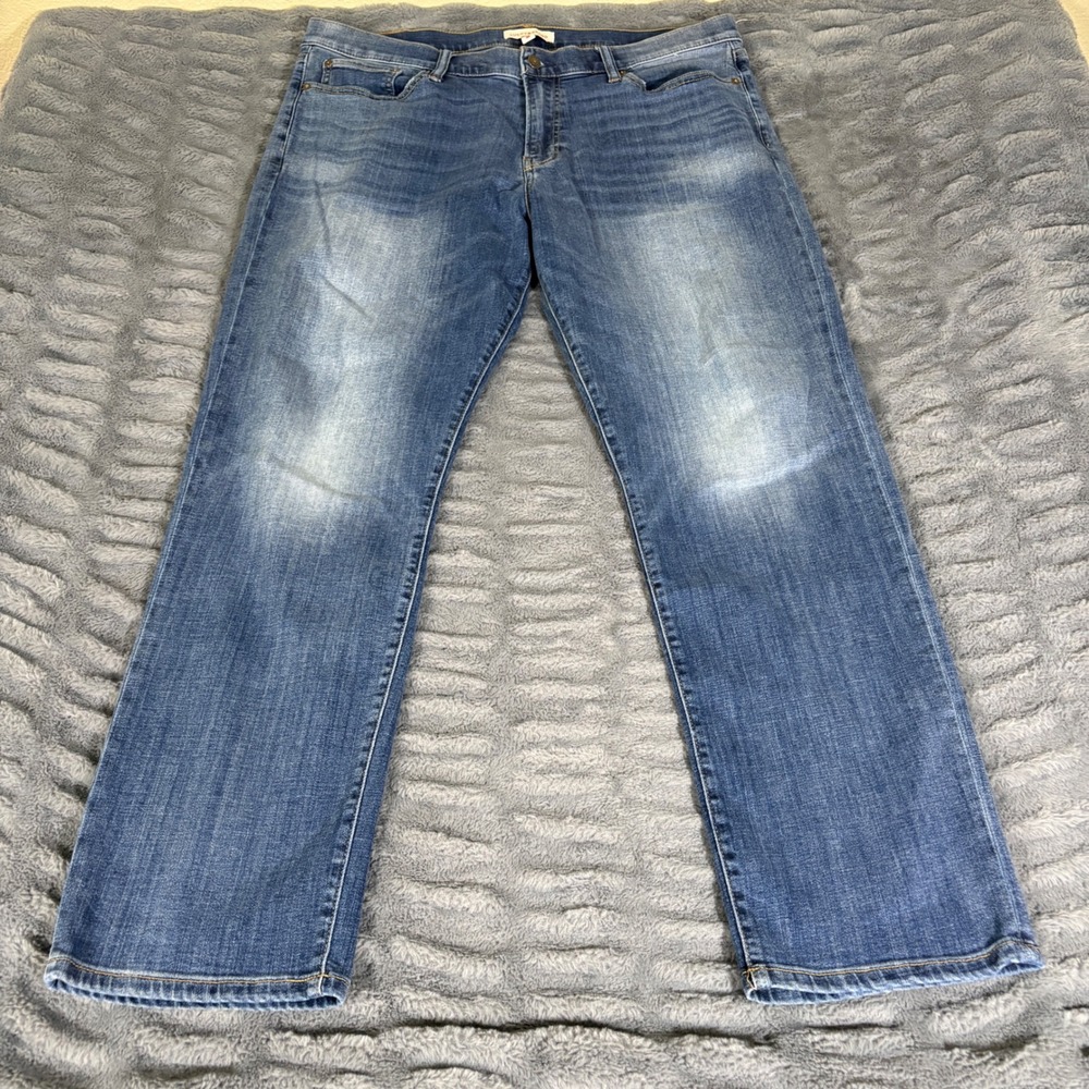Lucky Brand 363 Vintage Straight Jeans Mens 38x32 Medium Wash Coolmax Blue Denim